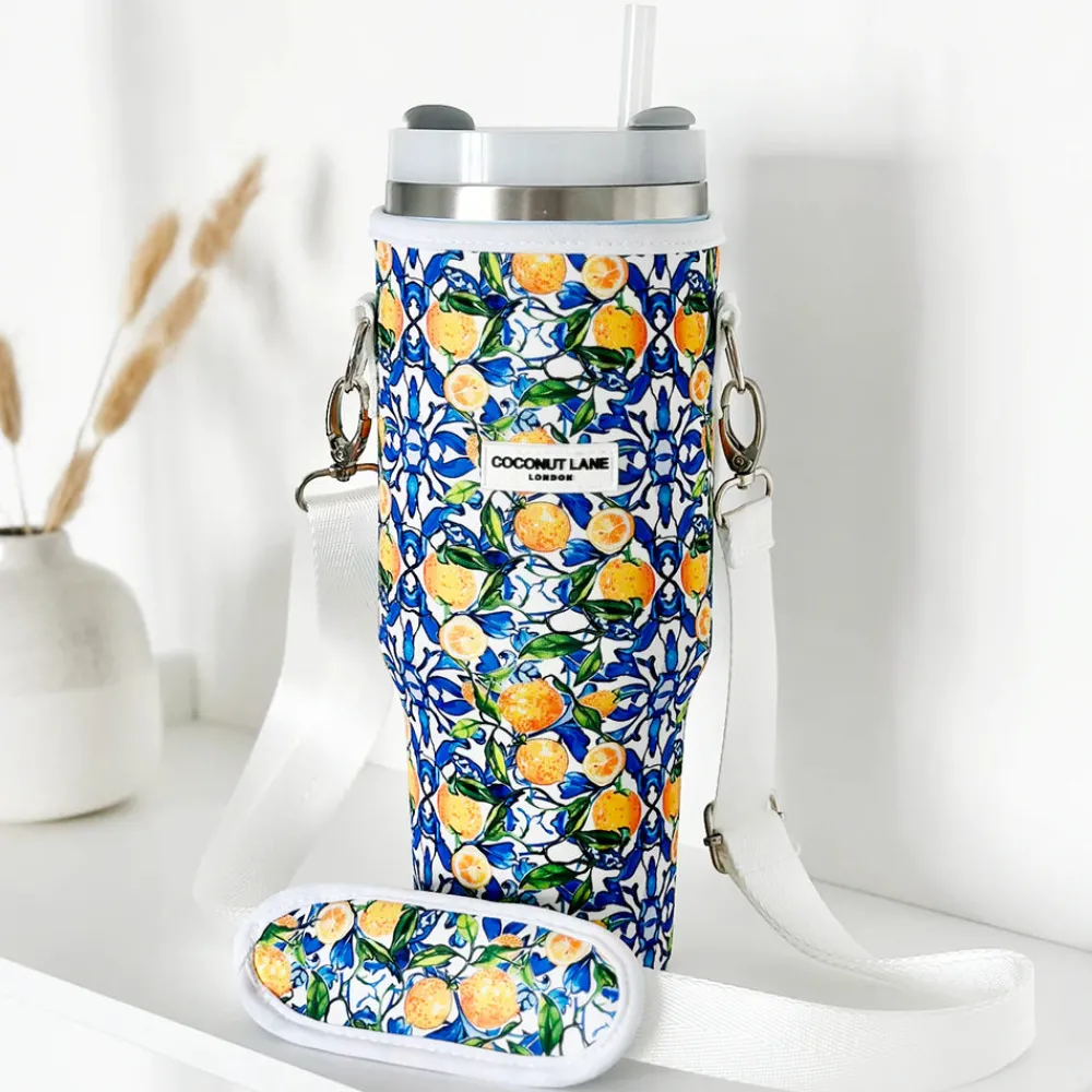 Cocopup Tumbler Carry Cases-Amalfi Lemon Tumbler Carry Case by Coconut Lane