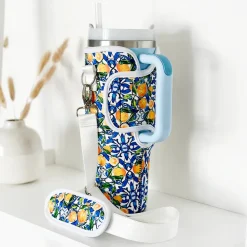 Cocopup Tumbler Carry Cases-Amalfi Lemon Tumbler Carry Case by Coconut Lane