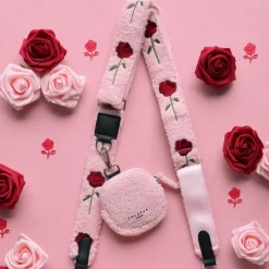 Cocopup Bag Straps-Bag Strap - Embroidered Roses Teddy