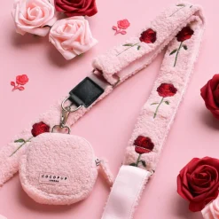 Cocopup Bag Straps-Bag Strap - Embroidered Roses Teddy