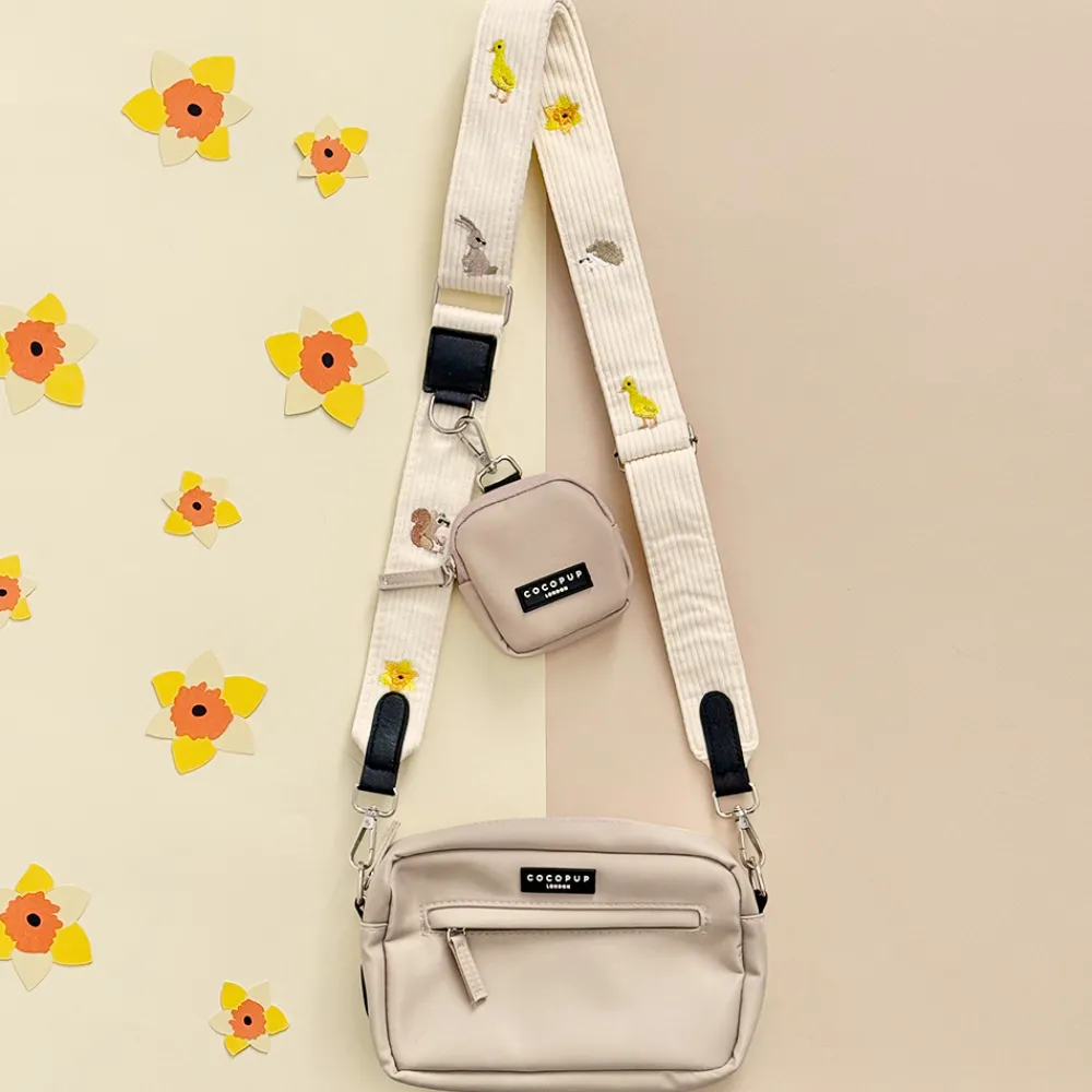 Cocopup Bag Straps-Bag Strap - Embroidered Woodland Walkies