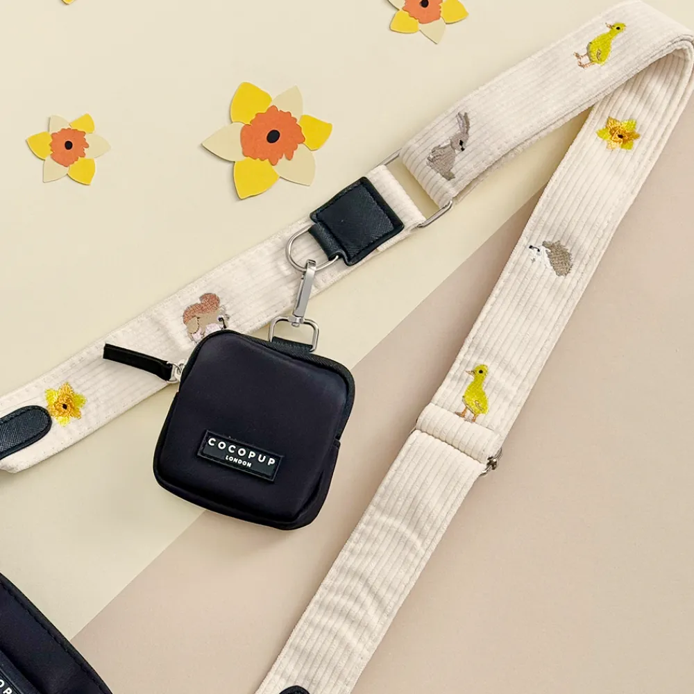 Cocopup Bag Straps-Bag Strap - Embroidered Woodland Walkies