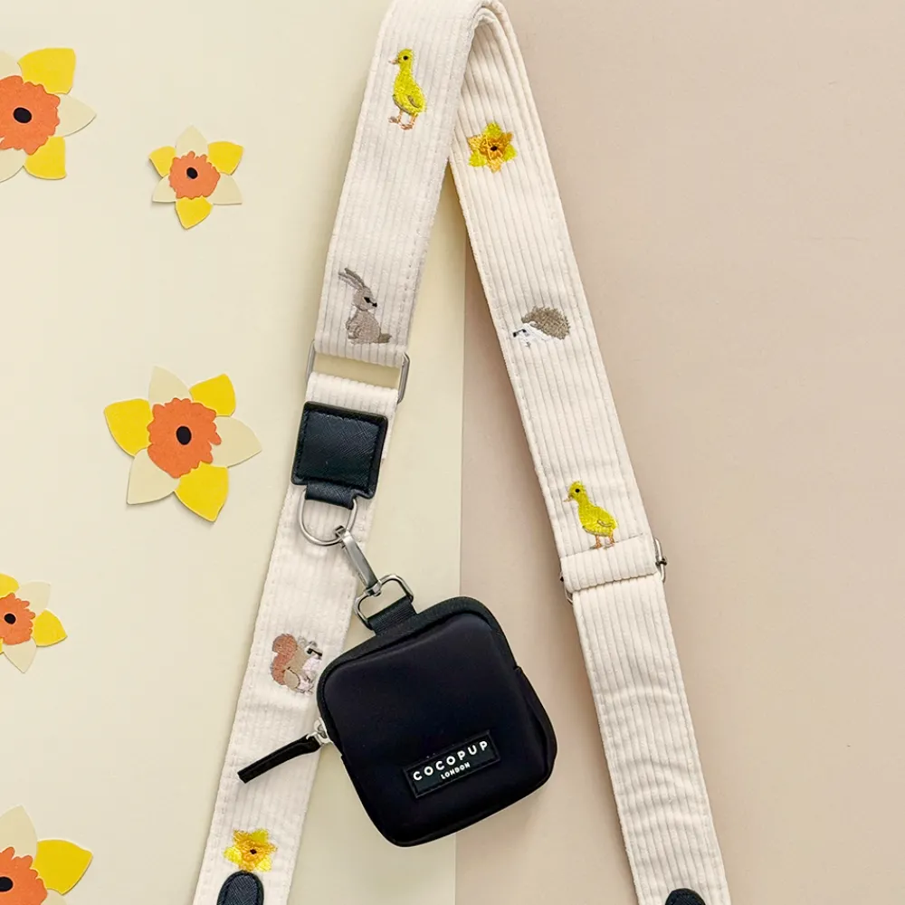 Cocopup Bag Straps-Bag Strap - Embroidered Woodland Walkies