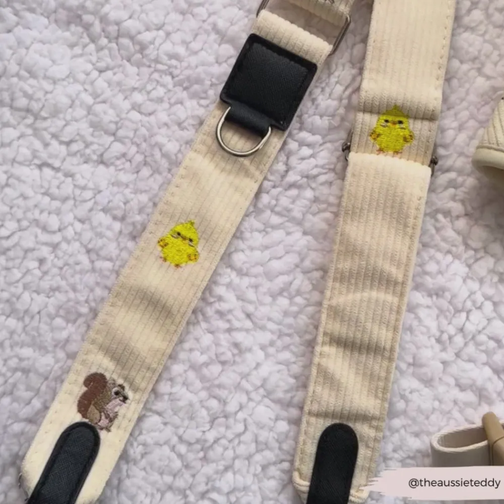 Cocopup Bag Straps-Bag Strap - Embroidered Woodland Walkies