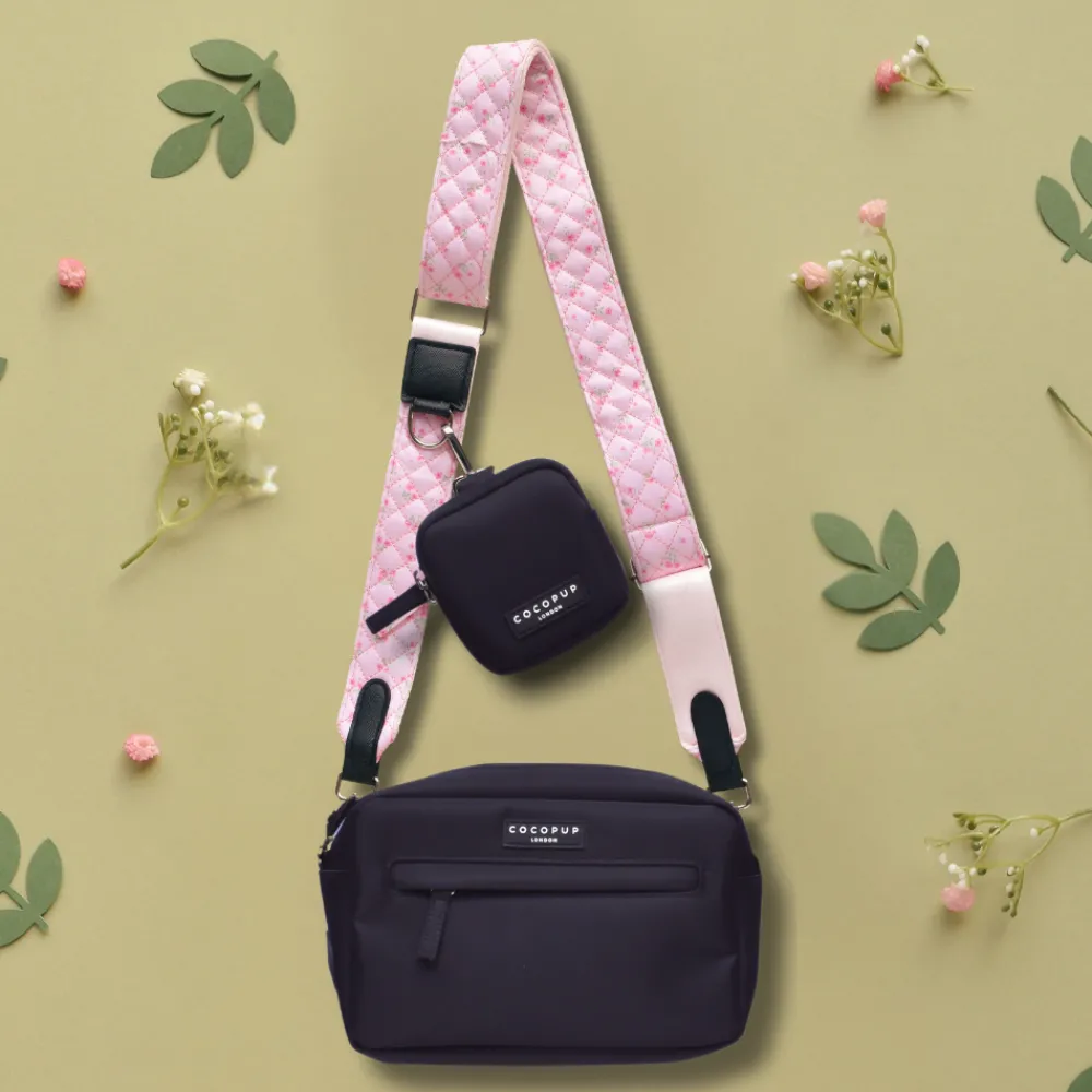 Cocopup Bag Straps-Bag Strap - Quilted Ditsy Floral Pink