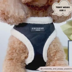 Cocopup Adjustable Harness Bundles-Black Aviator Adjustable Neck Harness, Lead & Collar Bundle