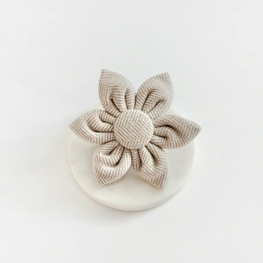 Cocopup Collar Flowers-Brown Tweed Collar Flower