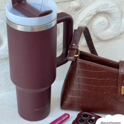 Cocopup Tumblers-Burgundy Stainless Steel Tumbler - By Coconut Lane