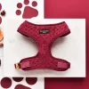 Cocopup Adjustable Neck Harnesses-Cable Knit Jumper Adjustable Neck HARNESS - Mulled Pup Wine