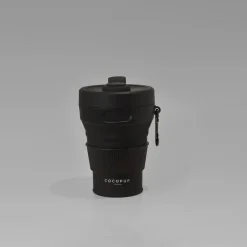 Cocopup Collapsible Water Bottles & Cups | Collapsible Coffee Cups-Collapsible Coffee Cup - Black