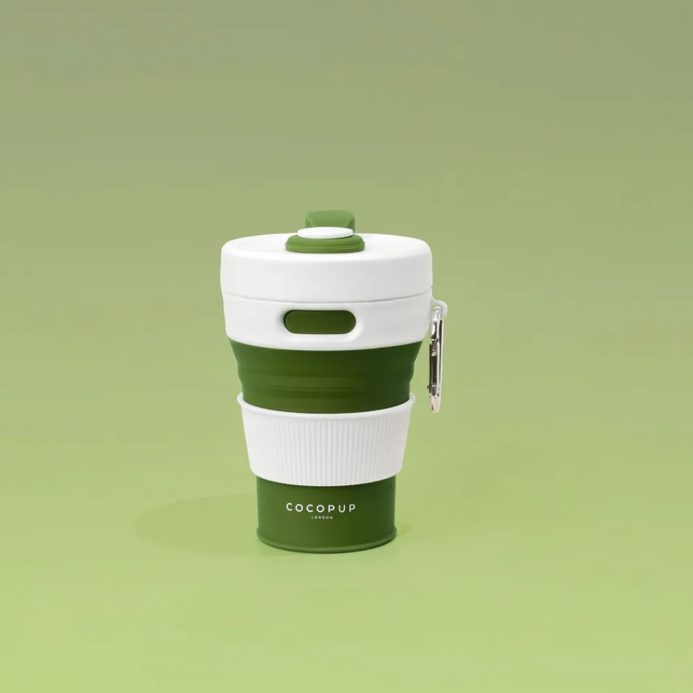 Cocopup Collapsible Water Bottles & Cups | Rucksack Accessories-Collapsible Coffee Cup - Khaki