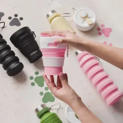Cocopup Collapsible Water Bottles & Cups | Rucksack Accessories-Collapsible Coffee Cup - Khaki