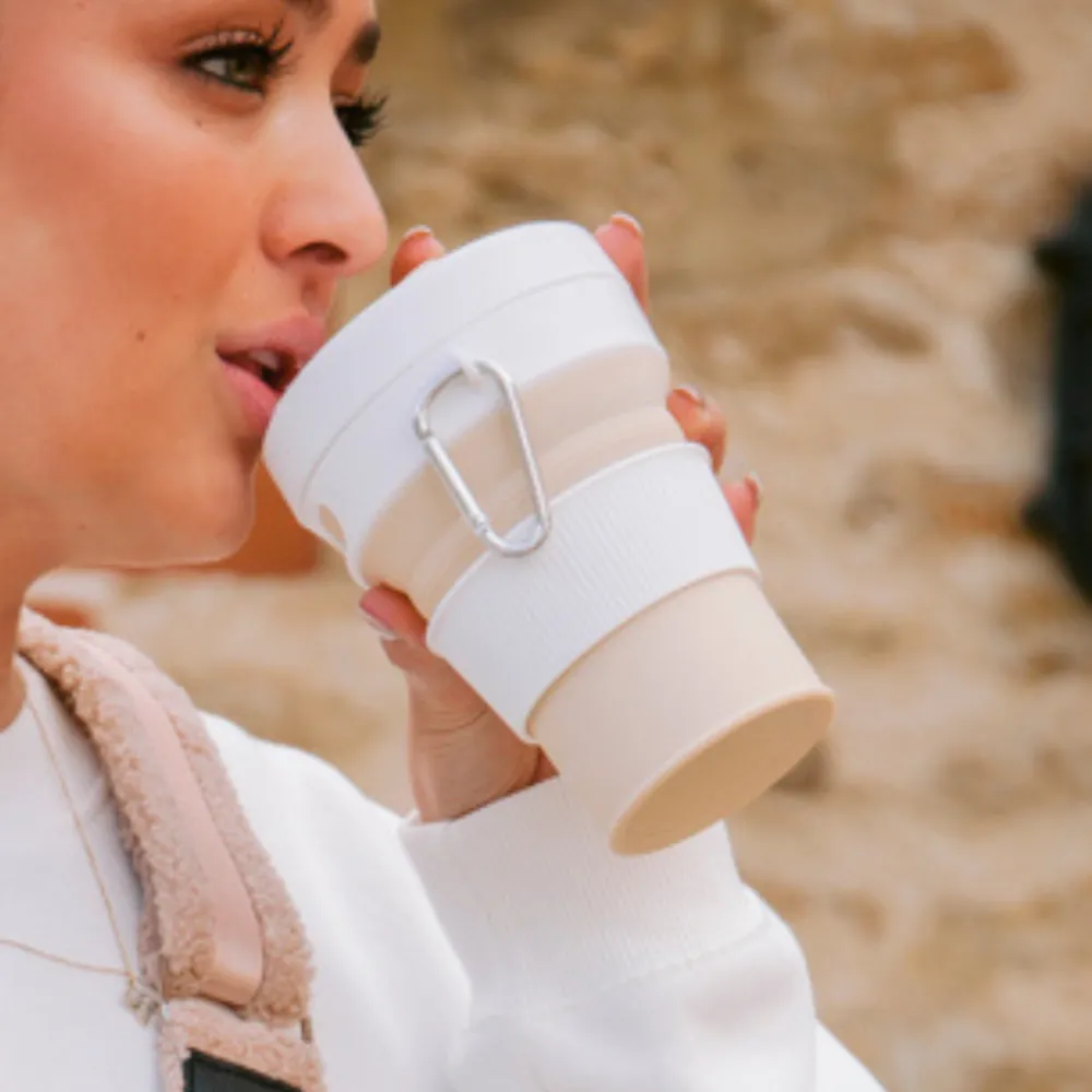 Cocopup Collapsible Water Bottles & Cups | Rucksack Accessories-Collapsible Coffee Cup - Nude