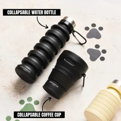 Cocopup Collapsible Water Bottles & Cups | Collapsible Water Bottles-Collapsible Water Bottle - Black
