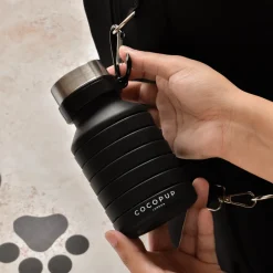 Cocopup Collapsible Water Bottles & Cups | Collapsible Water Bottles-Collapsible Water Bottle - Black