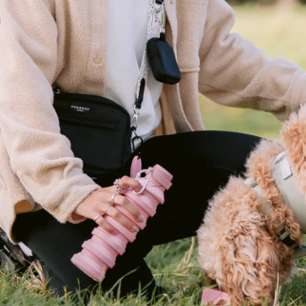 Cocopup Collapsible Water Bottles & Cups | Rucksack Accessories-Collapsible Water Bottle - Pink