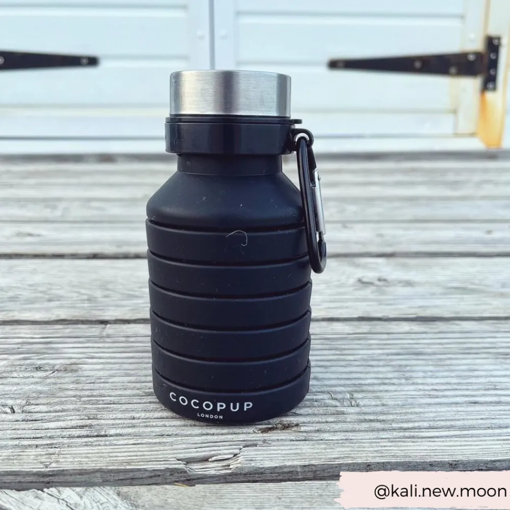 Cocopup Collapsible Water Bottles & Cups | Collapsible Water Bottles-Collapsible Water Bottle - Black