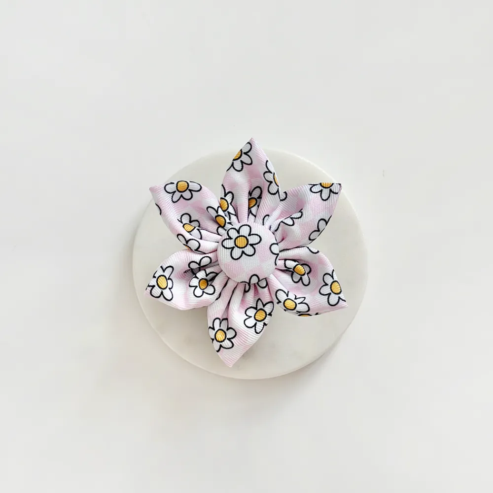 Cocopup Collar Flowers-Daisy Gingham Rave Collar Flower