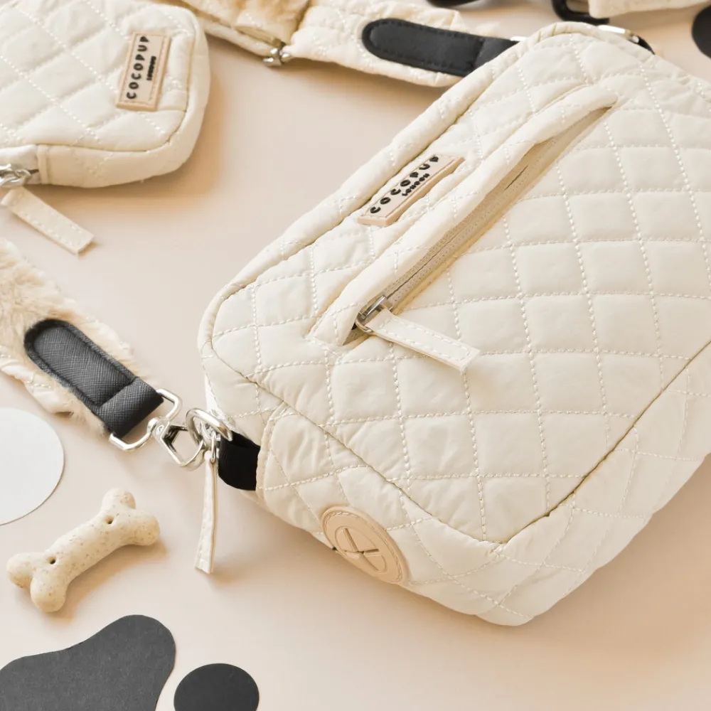 Cocopup Dog Walking Bags-Dog Walking Bag - Cream Quilted
