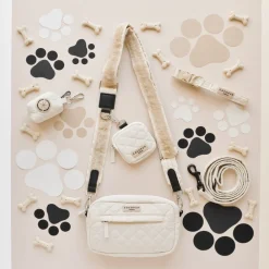 Cocopup Dog Walking Bags-Dog Walking Bag - Cream Quilted