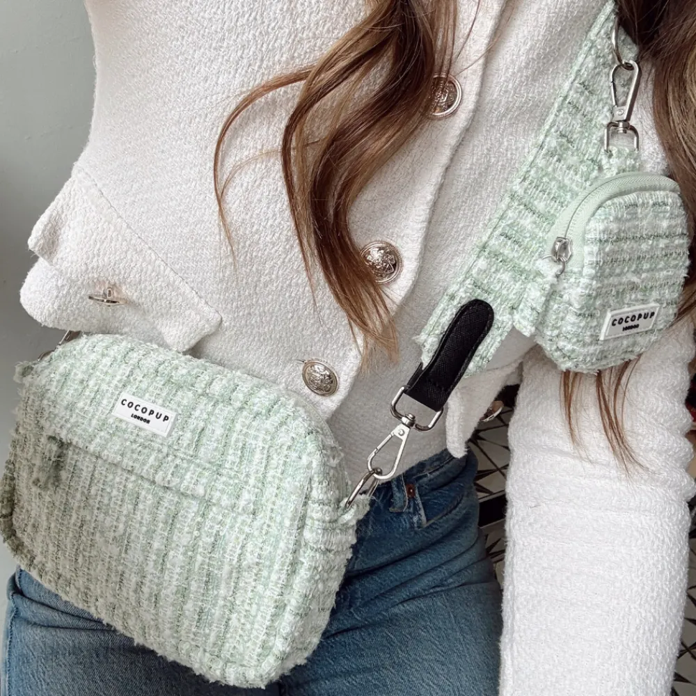 Cocopup Dog Walking Bags-Dog Walking Bag - Matcha Textured Tweed