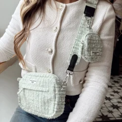 Cocopup Dog Walking Bags-Dog Walking Bag - Matcha Textured Tweed