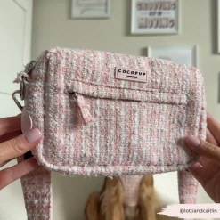 Cocopup Dog Walking Bags-Dog Walking Bag - Pink Textured Tweed