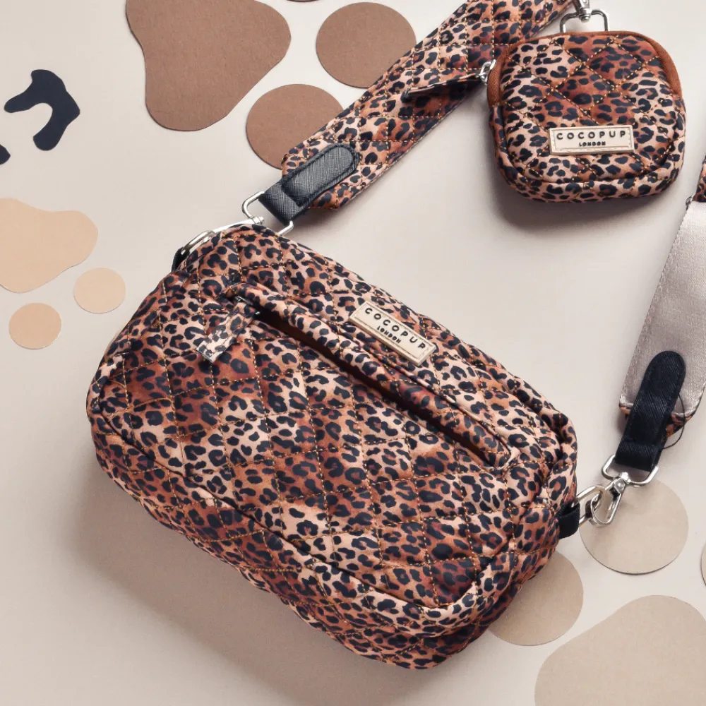 Cocopup Dog Walking Bags-Dog Walking Bag - Quilted Leopard Pup