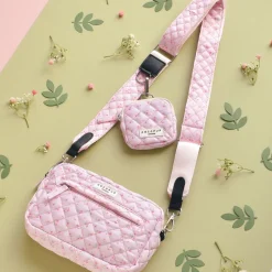 Cocopup Dog Walking Bags-Dog Walking Bag - Quilted Ditsy Floral Pink