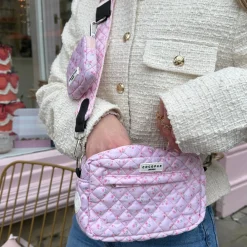 Cocopup Dog Walking Bags-Dog Walking Bag - Quilted Ditsy Floral Pink
