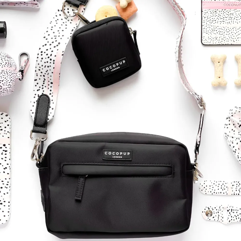 Cocopup Classic Bag Bundles-Dog Walking Black Bag Bundle - Pink Dalmatian