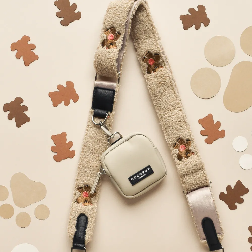 Cocopup Classic Bag Bundles-Dog Walking Caramel Latte Bag Bundle - Theo Embroidered Teddy
