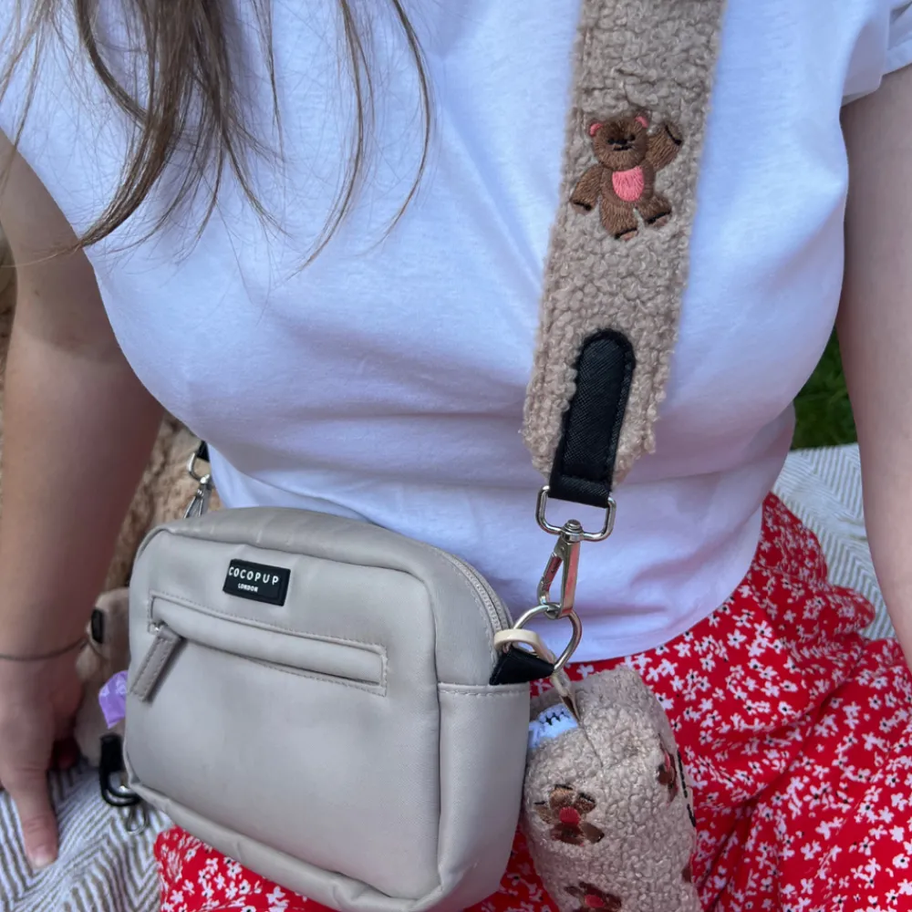 Cocopup Classic Bag Bundles-Dog Walking Caramel Latte Bag Bundle - Theo Embroidered Teddy