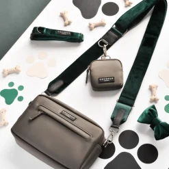 Cocopup Classic Bag Bundles-Dog Walking Mocha Bag Bundle - Forest Green Velvet