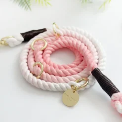 Cocopup Rope Leads-Double Ended Rope Lead - Baby Pink