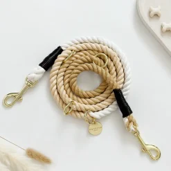 Cocopup Rope Leads-Double Ended Rope Lead - Cappuccino