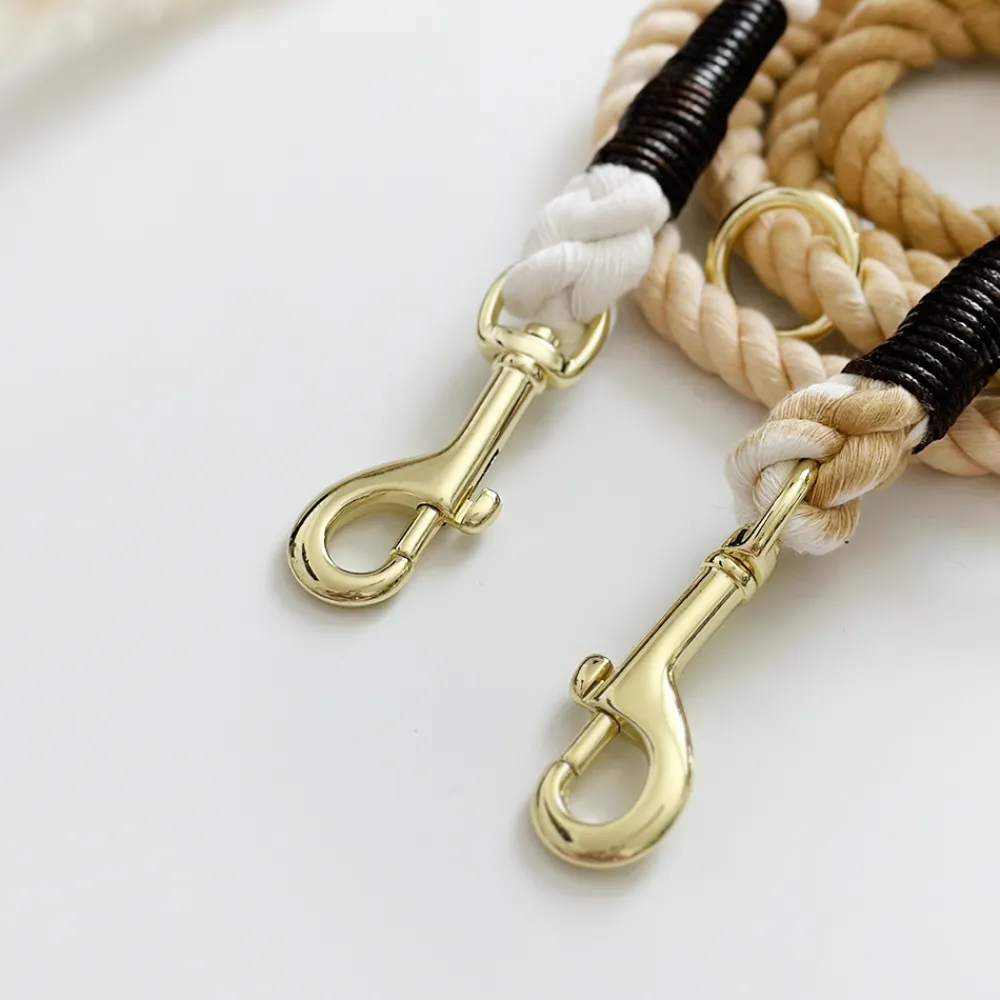 Cocopup Rope Leads-Double Ended Rope Lead - Cappuccino