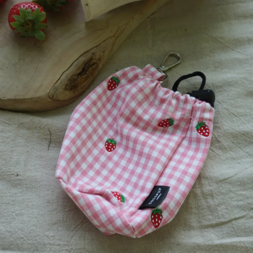 Cocopup Drawstring Treat Pouches | Rucksack Accessories-Drawstring Treat Pouch - Strawberry Picnic Pup