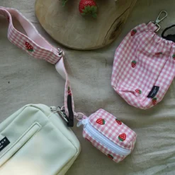 Cocopup Drawstring Treat Pouches | Rucksack Accessories-Drawstring Treat Pouch - Strawberry Picnic Pup