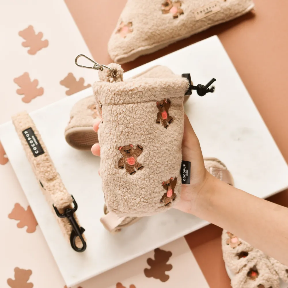 Cocopup Drawstring Treat Pouches | Rucksack Accessories-Drawstring Treat Pouch - Theo Embroidered Teddy