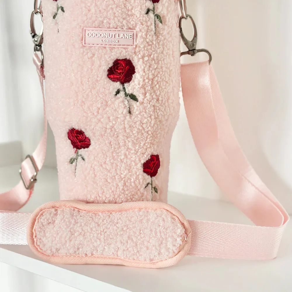 Cocopup Tumbler Carry Cases-Embroidered Roses Tumbler Carry Case by Coconut Lane