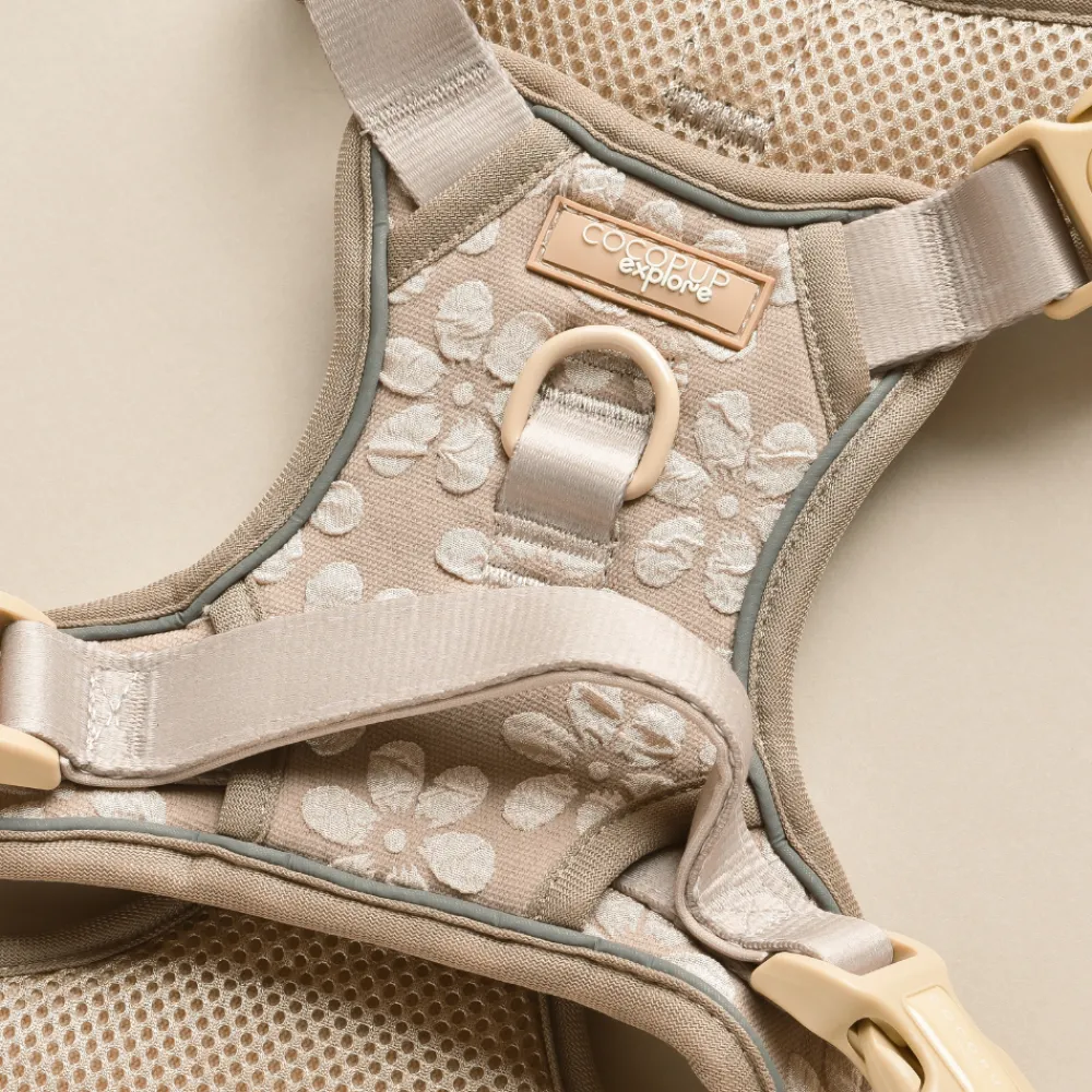 Cocopup Cocopup Explore Harnesses ⛰️-Explore Harness - Mocha Flower
