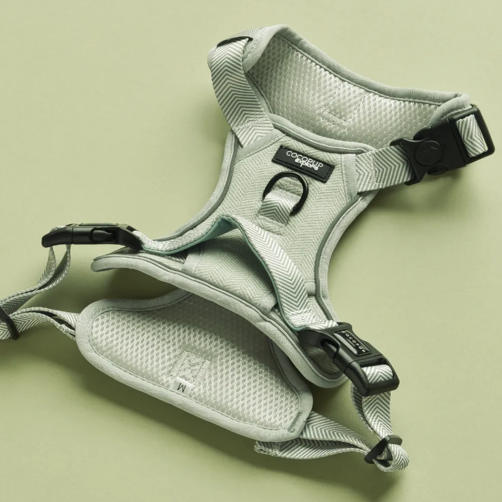 Cocopup Adjustable Neck Harnesses | Cocopup Explore Harnesses ⛰️-Explore Harness - Sage Tweed