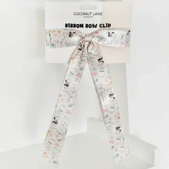 Cocopup Ribbon Bow Clips-Farmyard Friends Ribbon Bow Clip - By Coconut Lane