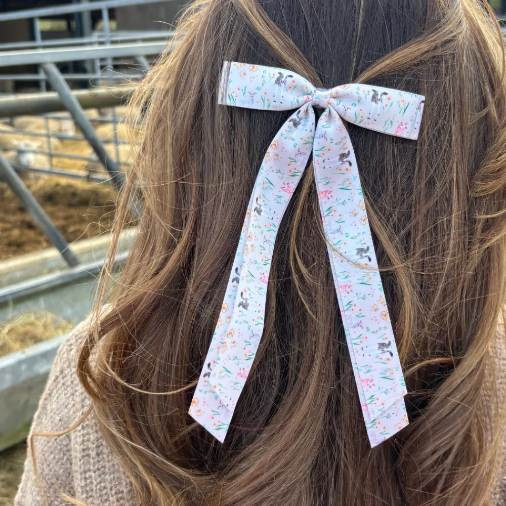 Cocopup Ribbon Bow Clips-Farmyard Friends Ribbon Bow Clip - By Coconut Lane