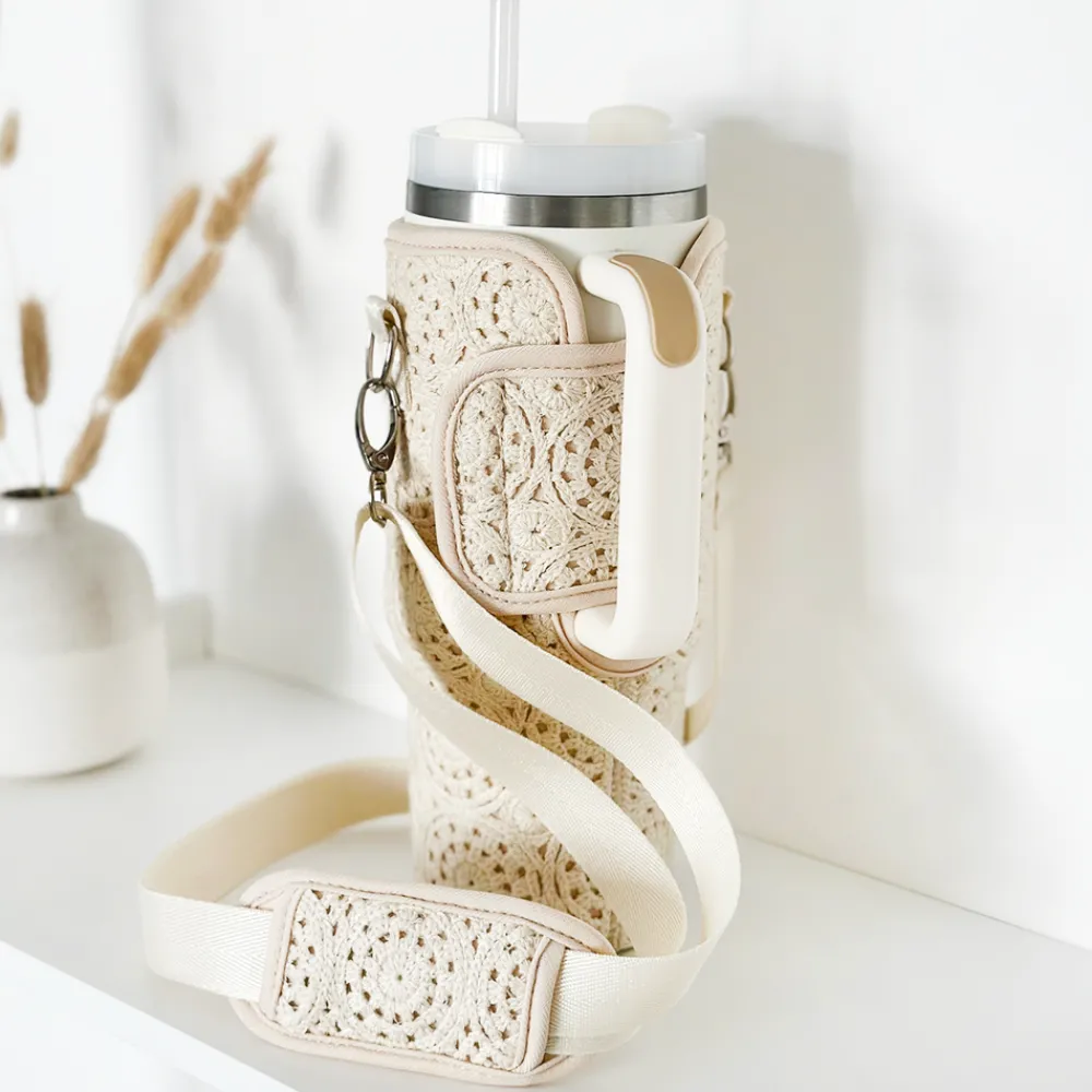 Cocopup Tumbler Carry Cases-Festival Crochet Case Tumbler Carry Case by Coconut Lane