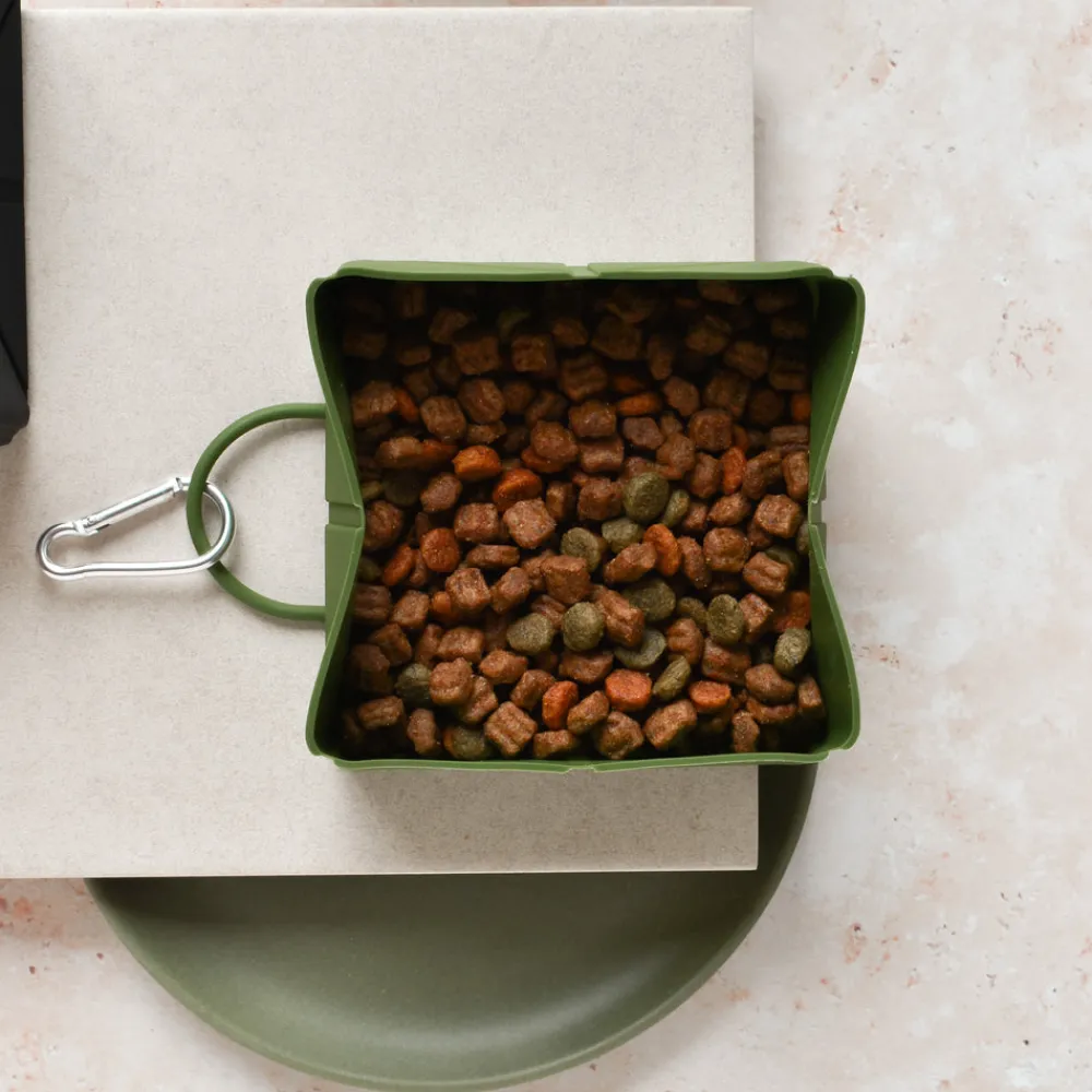 Cocopup Foldable Bowls | Foldable Bowls-Foldable Travel Bowl - Khaki