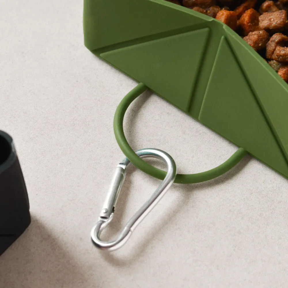 Cocopup Foldable Bowls | Foldable Bowls-Foldable Travel Bowl - Khaki