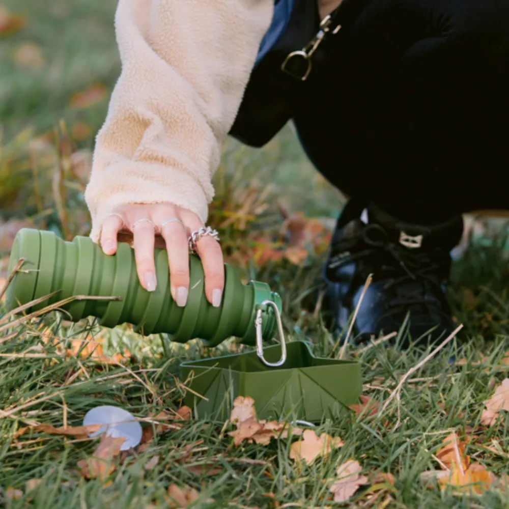 Cocopup Foldable Bowls | Foldable Bowls-Foldable Travel Bowl - Khaki
