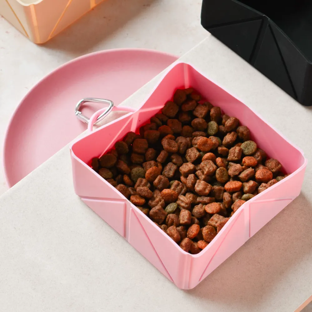 Cocopup Foldable Bowls | Foldable Bowls-Foldable Travel Bowl - Pink